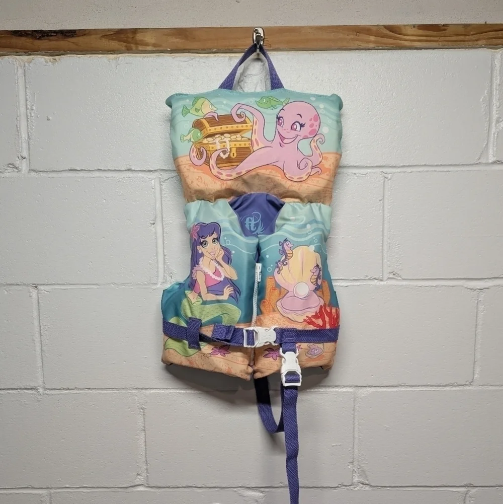 Infant Kids Girls Mermaid Swim Life Jacket <50 lbs Full Throttle